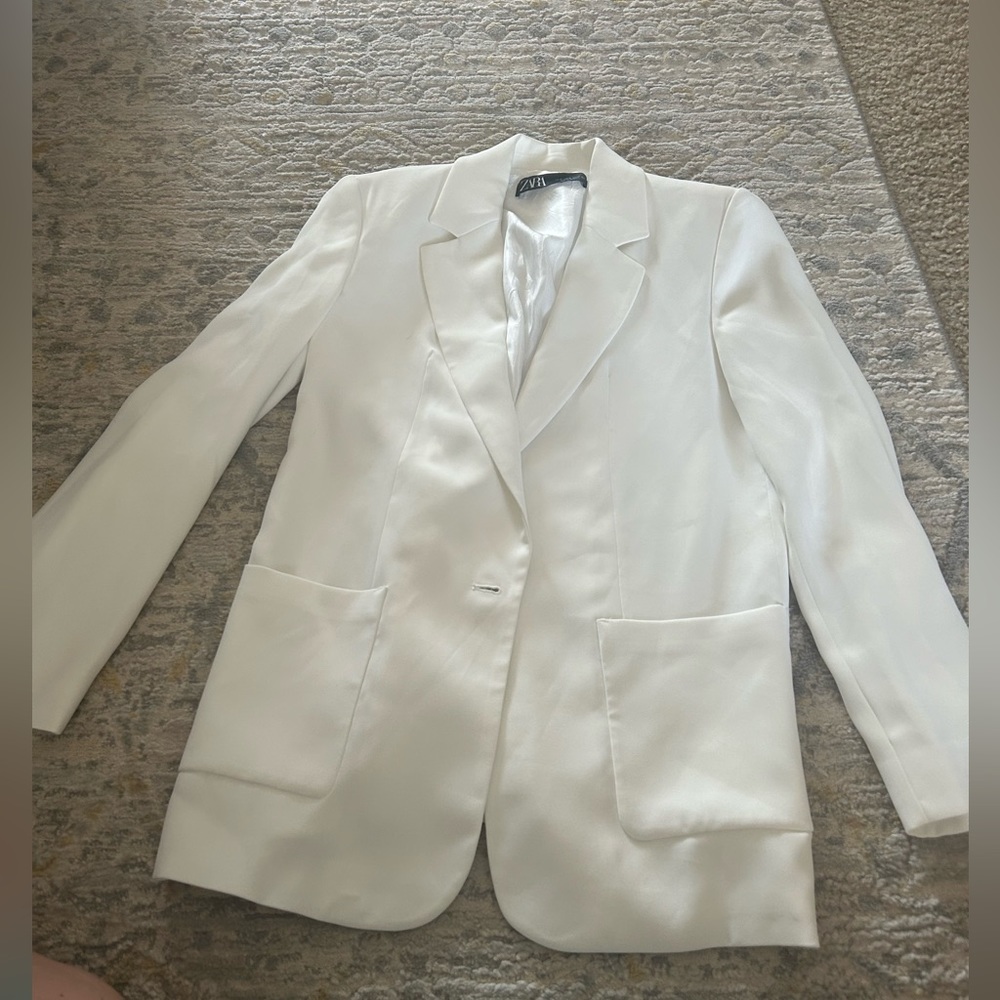 Zara White Blazer XS
